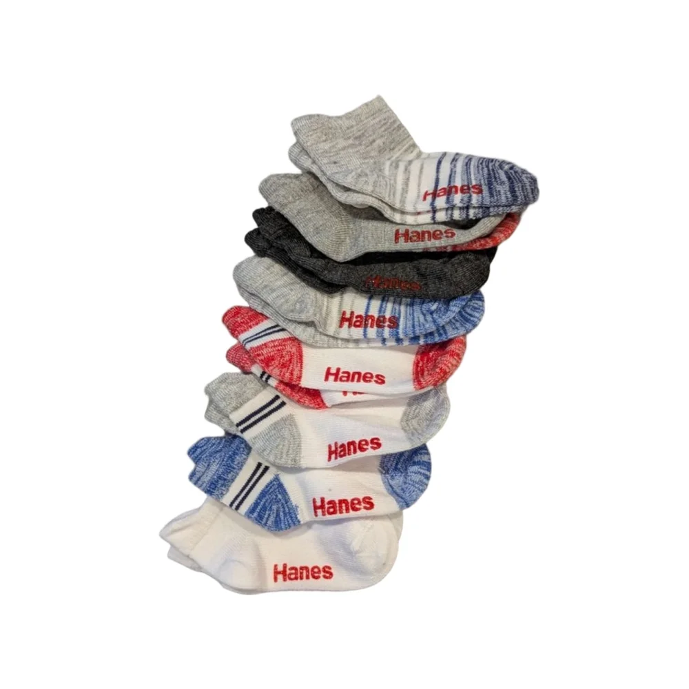 Baby Hanes Socks & Tights One Size 8 pr Multi-color Gripper Bottom